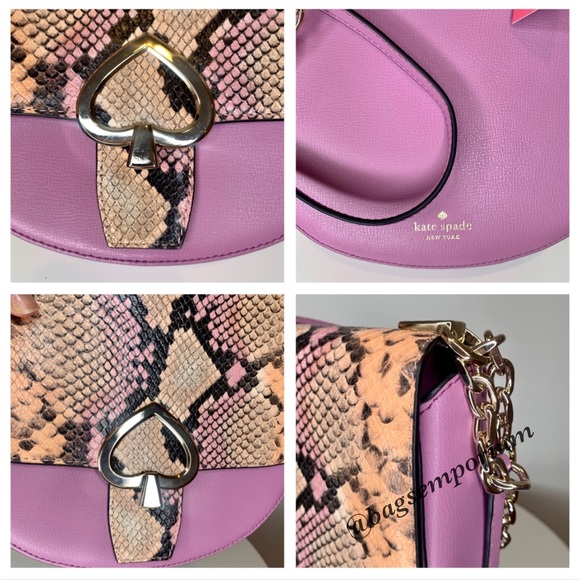 Kate Spade Robyn Exotic Chain Saddle Bag - Picture 8 of 16